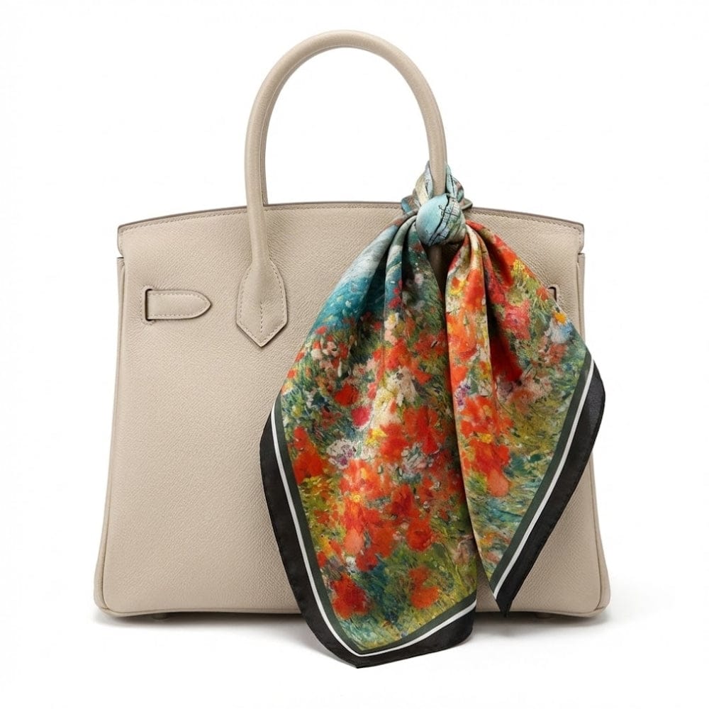 Carré de soie pour femme | Brillance subtile et style intemporel Multicolore / 53x53cm The Foulard