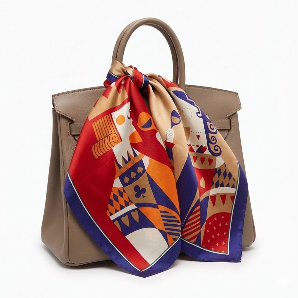 Carré de soie à motifs | Motifs délicats pour une allure distinguée Multicolore / 53x53cm The Foulard