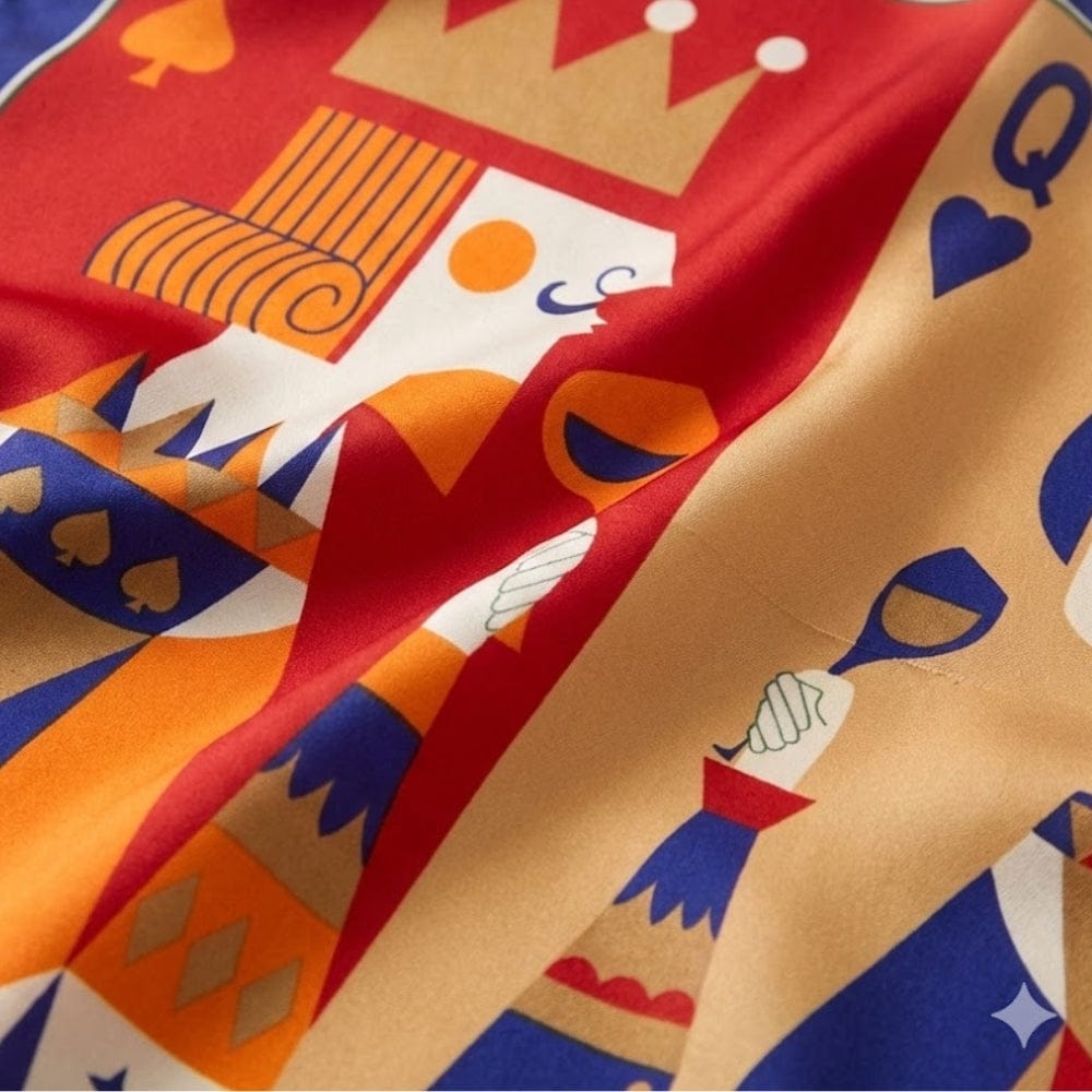 Carré de soie à motifs | Motifs délicats pour une allure distinguée Multicolore / 53x53cm The Foulard