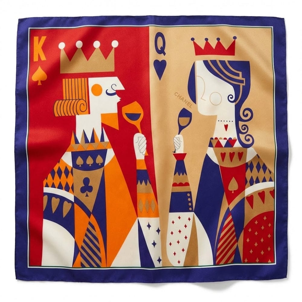 Carré de soie à motifs | Motifs délicats pour une allure distinguée Multicolore / 53x53cm The Foulard
