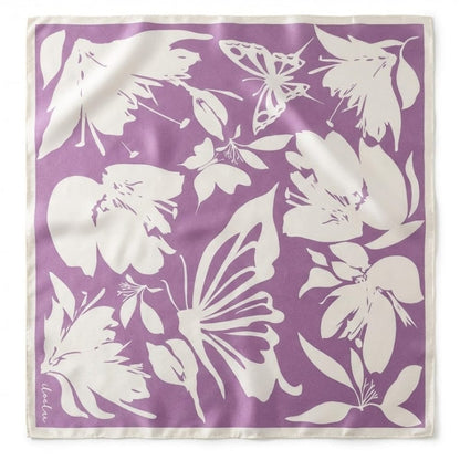 Carré de soie foulard | Matière noble et élégance naturelle Violet / 53x53cm The Foulard