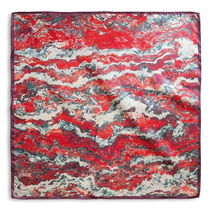 Carré en soie | L’accessoire chic au charme parisien Rouge / 53x53cm The Foulard