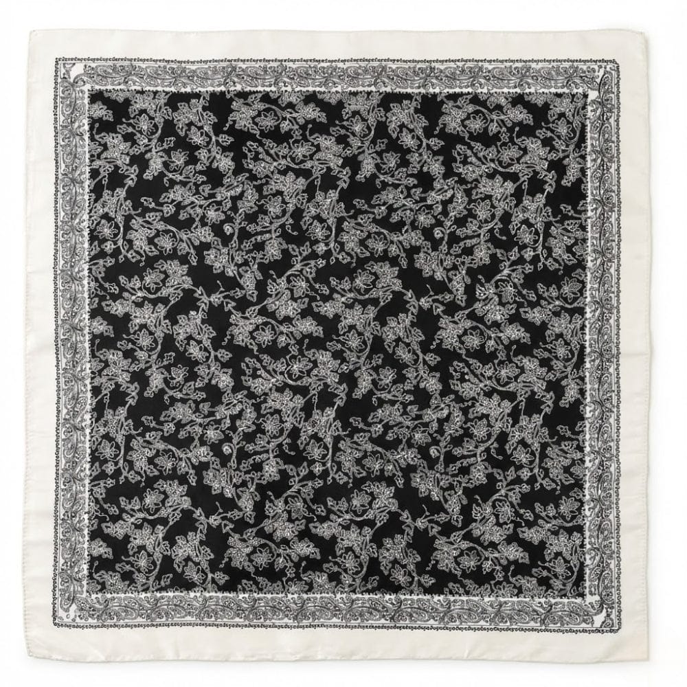 Foulard bandana femme | Style bohème chic et allure raffinée Blanc The Foulard