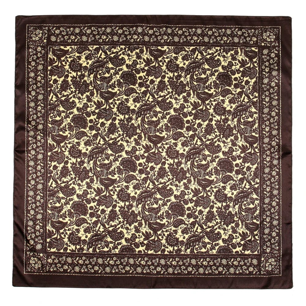 Foulard bandana femme | Style bohème chic et allure raffinée Marron The Foulard