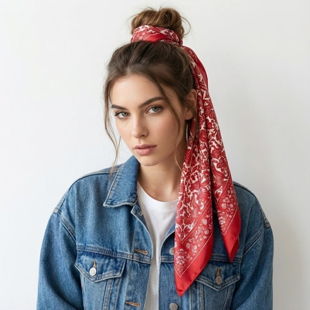 Foulard bandana femme | Style bohème chic et allure raffinée The Foulard