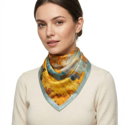 Foulard bohème chic | Douceur, fluidité et élégance intemporelle Multicolore / 53x53cm The Foulard