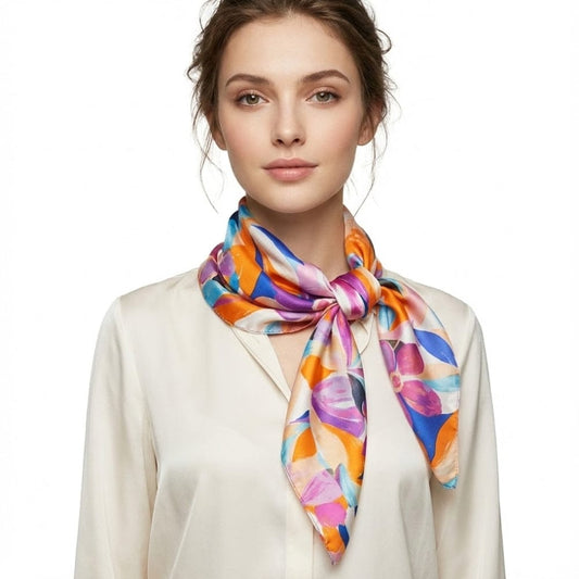 Foulard | Élégance soyeuse entre couleur et sophistication Pink The Foulard