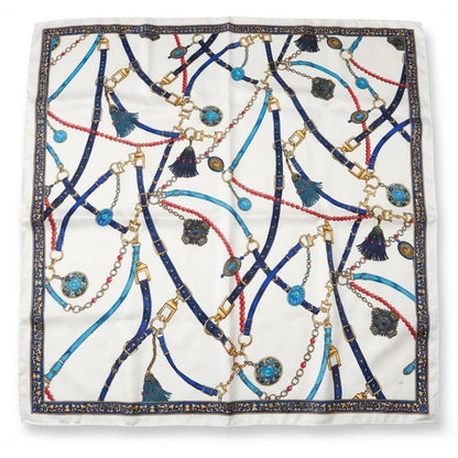 Foulard en satin | Chic discret et intemporel Blanc / 70x70cm The Foulard