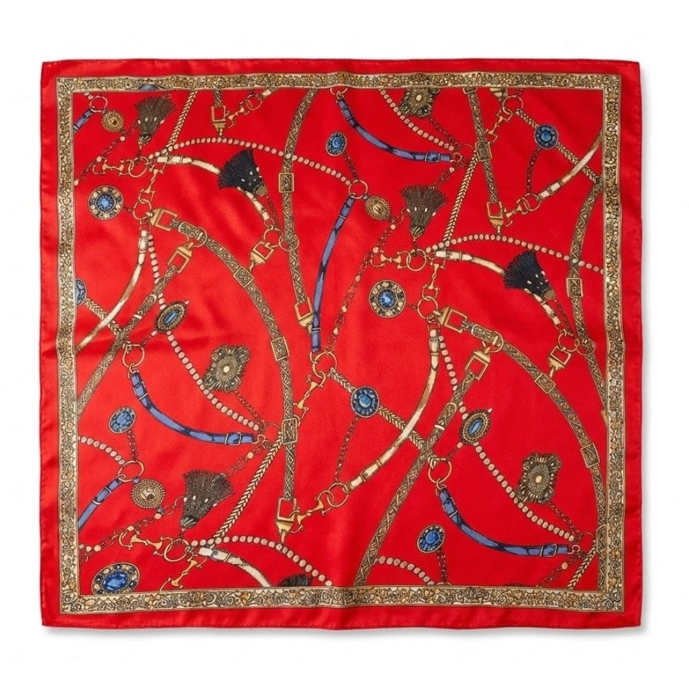 Foulard en satin | Chic discret et intemporel Rouge / 70x70cm The Foulard