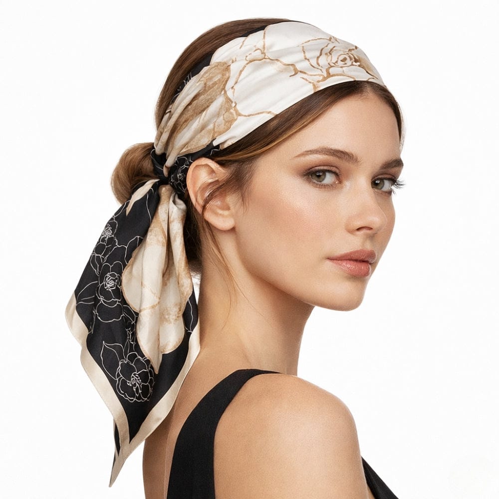 Foulard femme fleuri | Motifs délicats pour une élégance intemporelle The Foulard