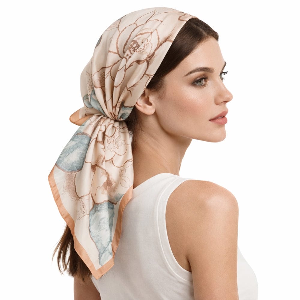 Foulard femme fleuri | Motifs délicats pour une élégance intemporelle The Foulard