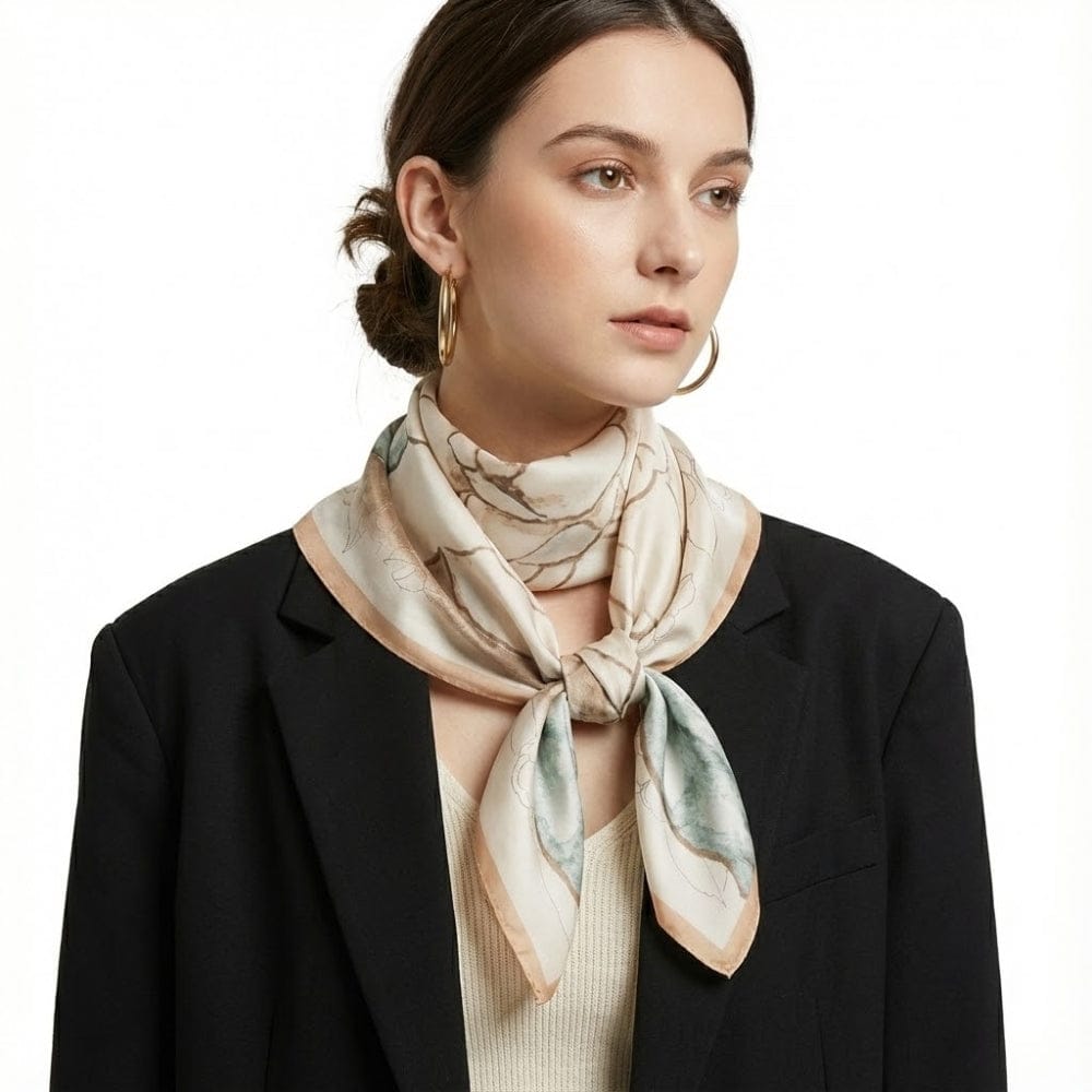 Foulard femme fleuri | Motifs délicats pour une élégance intemporelle The Foulard