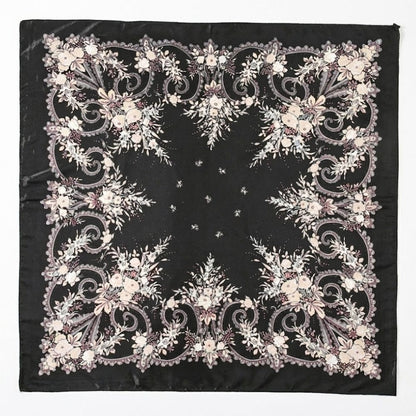 Foulard femme pour la tête | Élégance bohème et style raffiné Noir The Foulard