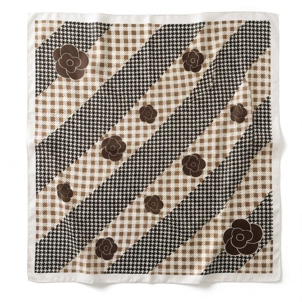 Foulard femme satin | Accessoire élégant au charme intemporel Style 1 / 90x90cm The Foulard