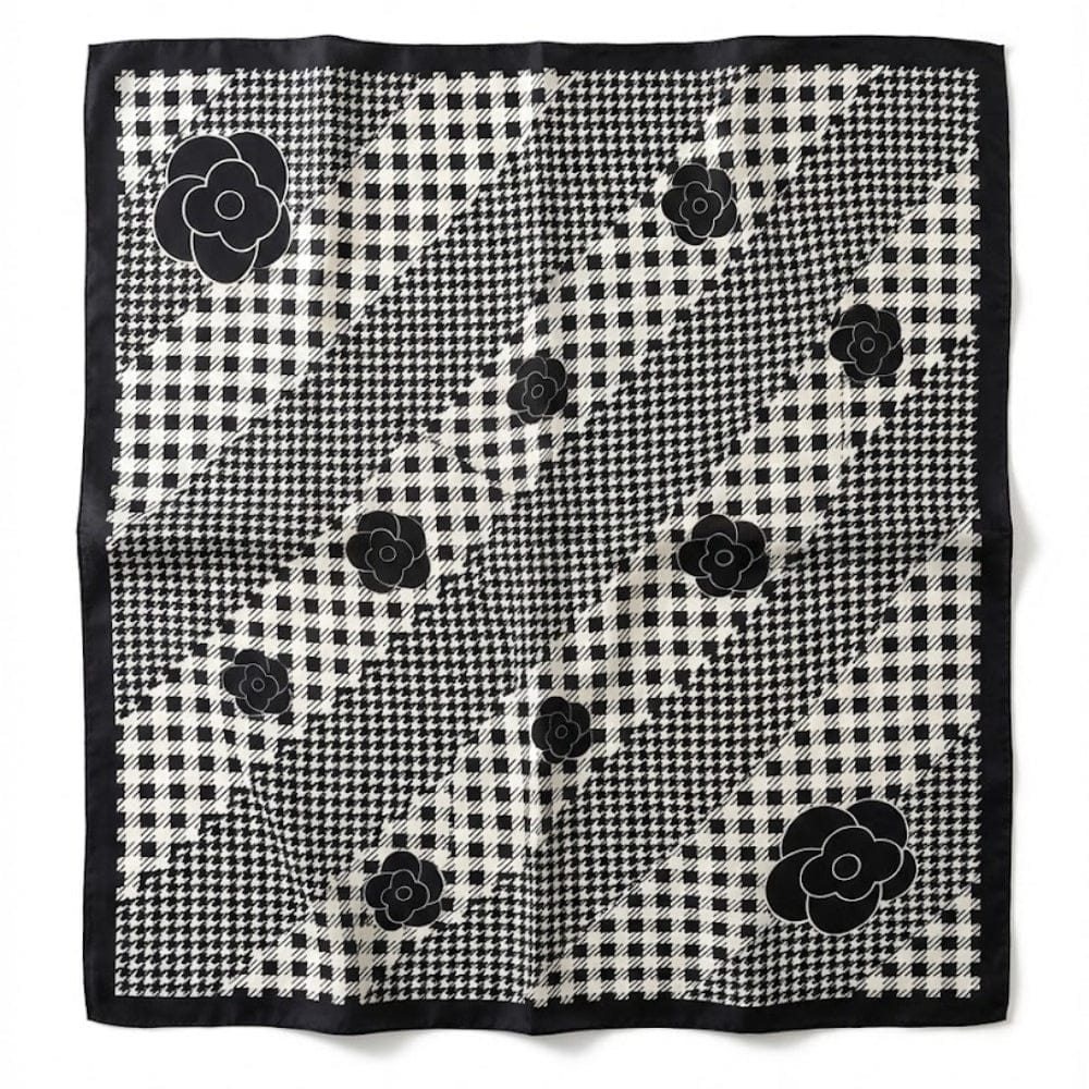 Foulard femme satin | Accessoire élégant au charme intemporel Style 4 / 90x90cm The Foulard