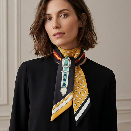 Foulard fin | L’accessoire élégant pour structurer votre look The Foulard