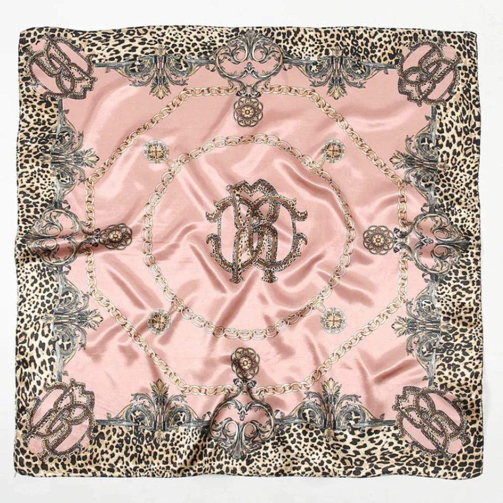 Foulard léopard femme | Motif félin pour une allure élégante Rose The Foulard