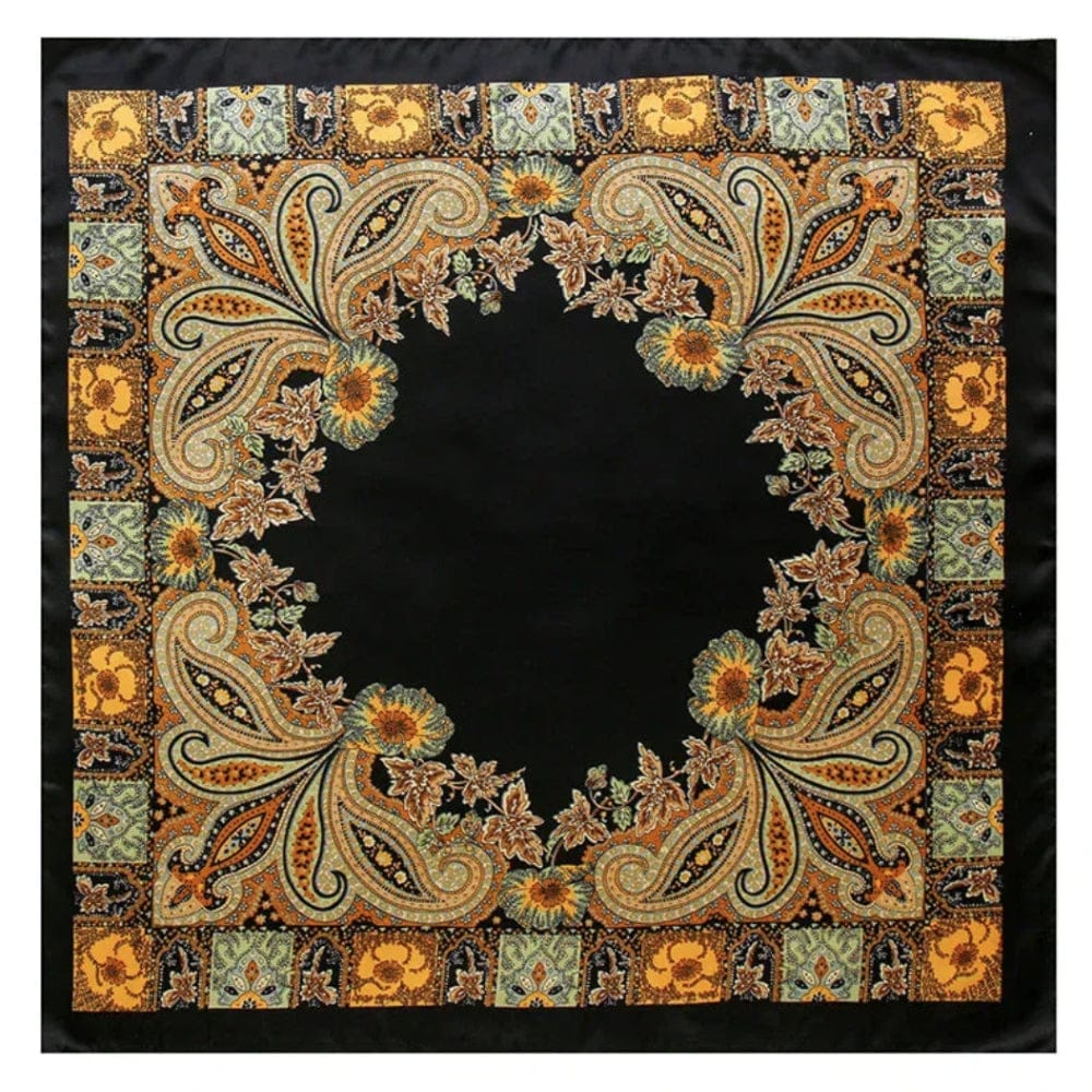 Foulard sur les cheveux | Élégance bohème et style raffiné Noir The Foulard