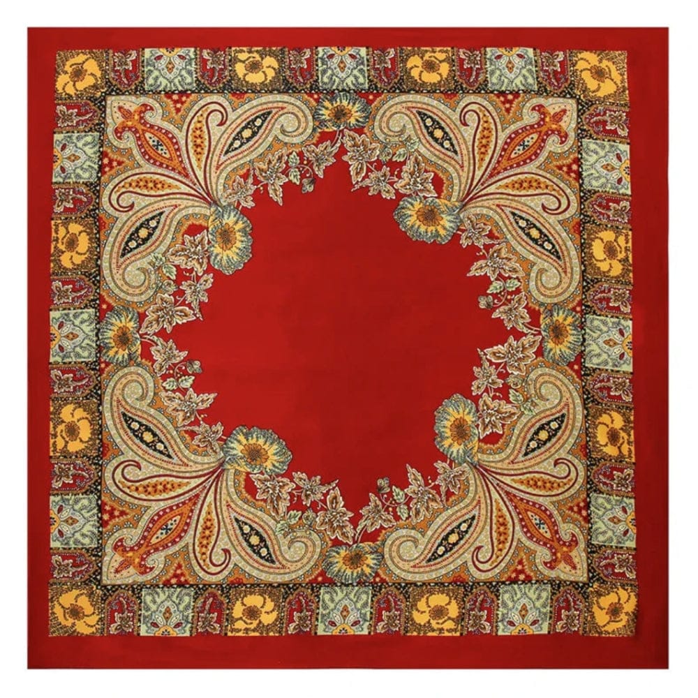 Foulard sur les cheveux | Élégance bohème et style raffiné Rouge The Foulard