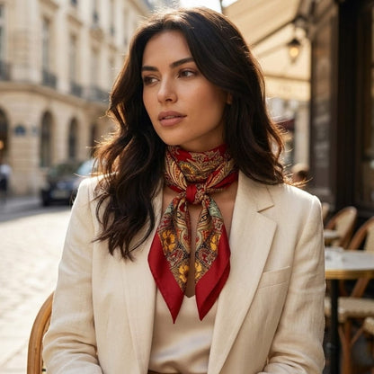 Foulard sur les cheveux | Élégance bohème et style raffiné The Foulard