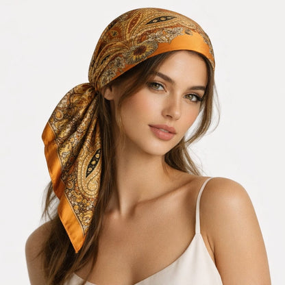 Foulard sur les cheveux | Élégance bohème et style raffiné The Foulard